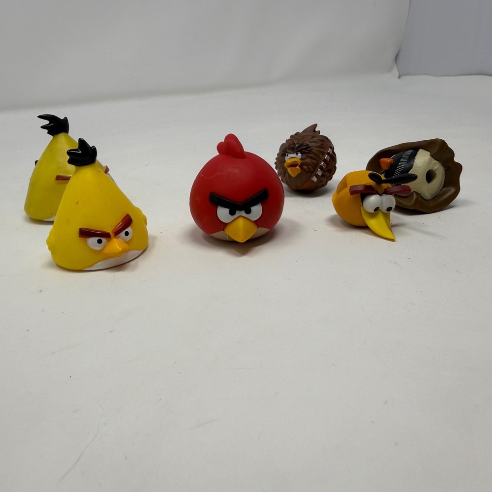 Angry Birds Star Wars telepods Lot Red Chuck Chewbacca Obi-Wan 5pc